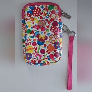 Disney Tech Mickey Mouse Ears Candy Hearts Phone Case Coin Purse Wristlet Bag